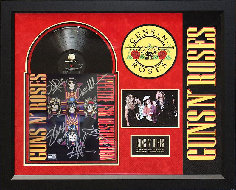 Latitude Run Guns N Roses Appetite For Destruction Custom Framed Autographed Album Wayfair
