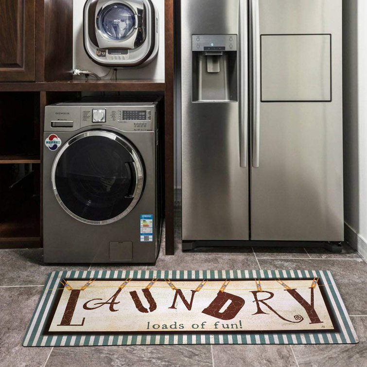 Red Barrel Studio Vintage Laundry Room Runner Rug Anti Fatigue Laundry Rug Striped Floor Runners Non Skid Kitchen Rug Farmhouse Washhouse Basement Mat Bathroom Rugs Non Slip Rubber Area Rug Wayfair