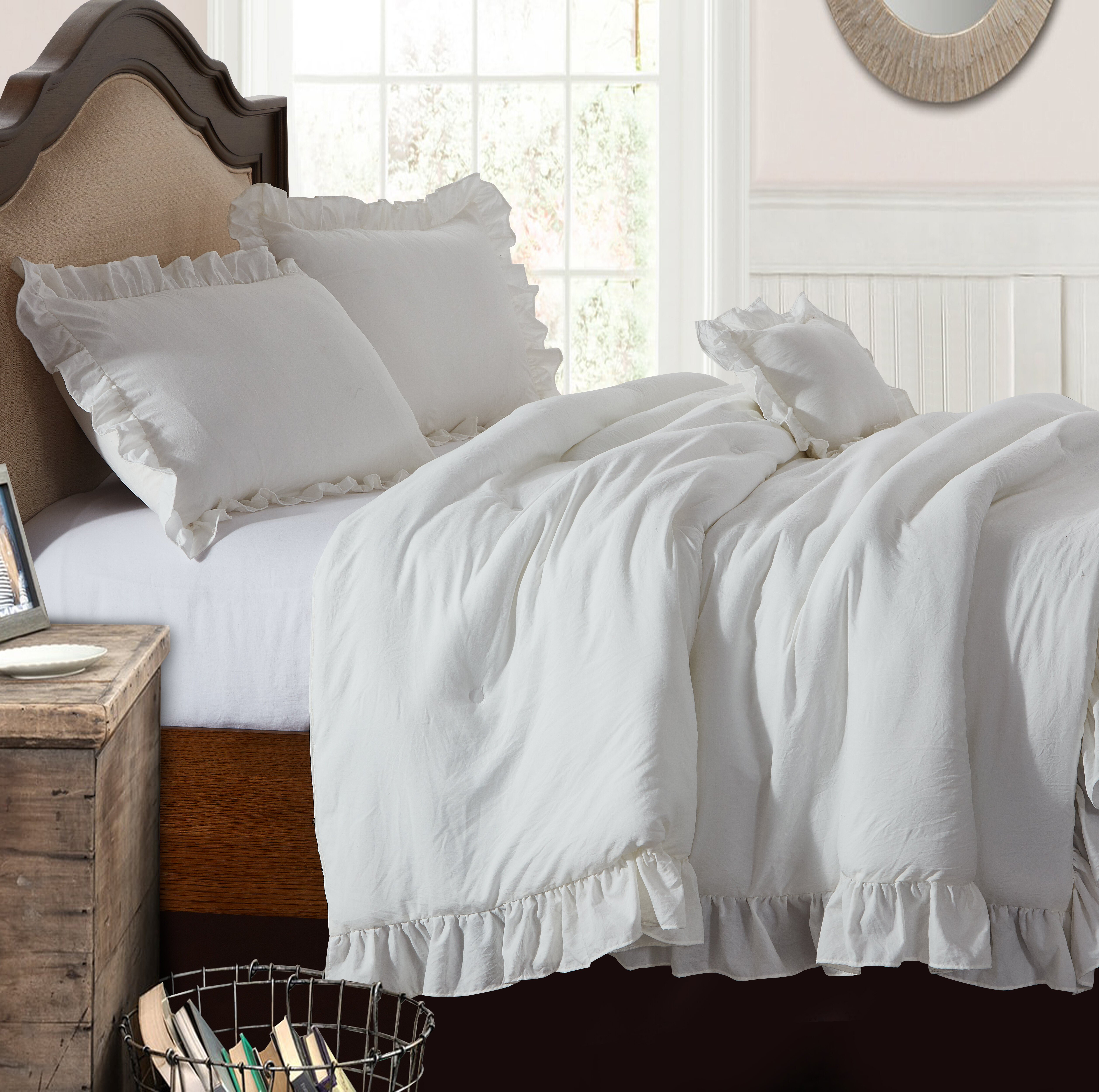 Rosalind Wheeler Nara Ruffle Comforter Set Reviews Wayfair