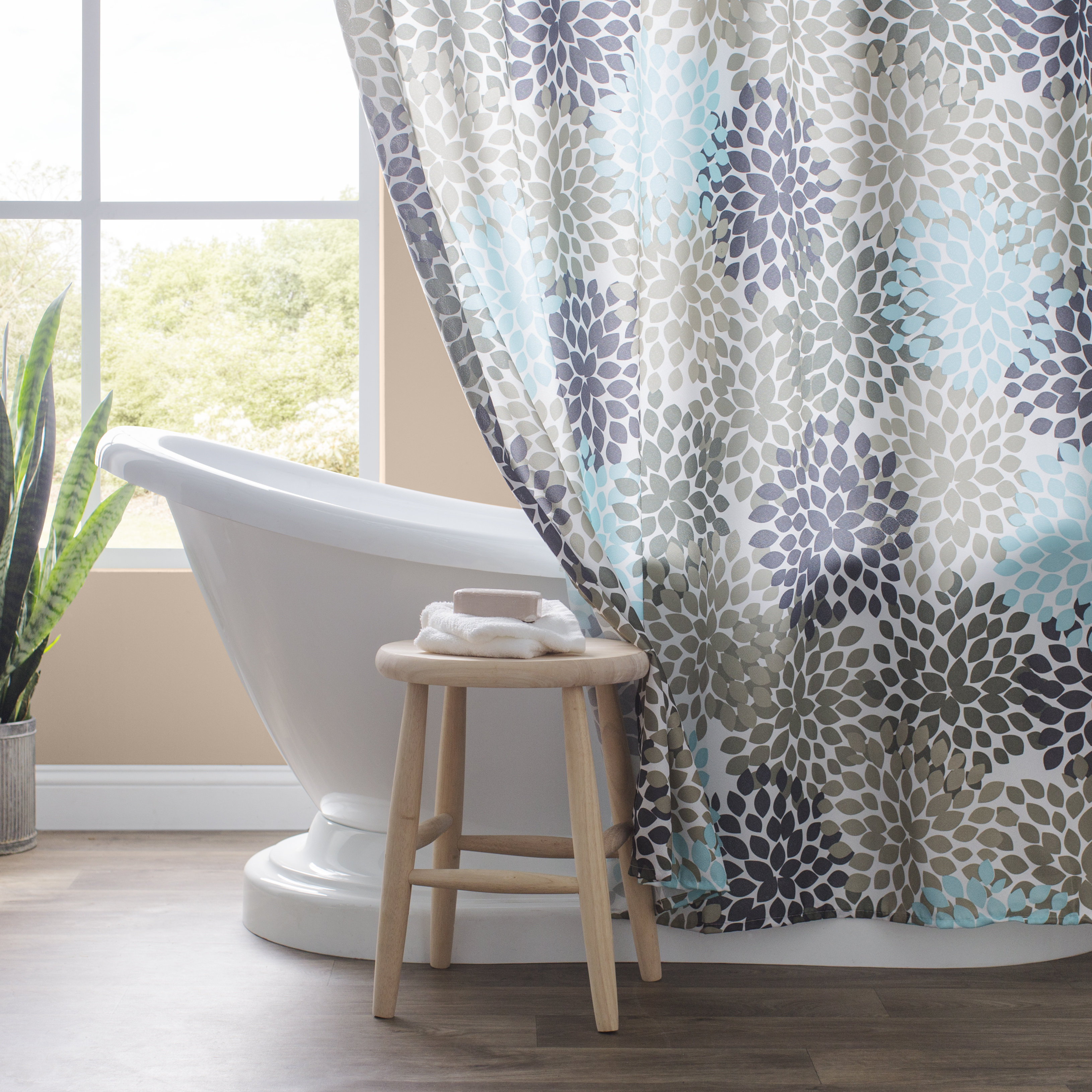 Bath Shower Curtains 72x72 Rustic Wood Panel Brown Shower Curtain