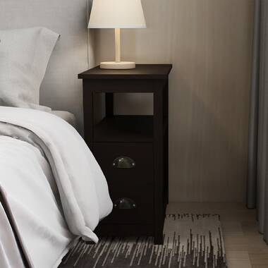Details about   Nightstand with 3 Drawer End Table Side Table Bedside Organizer Bedroom Cabinet 