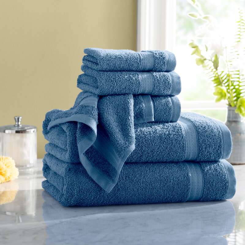 Wayfair Basics Quick Dry 6 Piece 100% Cotton Towel Set & Reviews ...