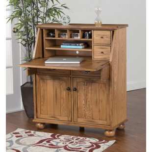 Go to store & view more images Fresno Solid Wood Secretary Desk by Loon Peak