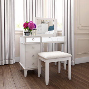 Go to store & view more images Willa Arlo Interiors Kemmerer Vanity Set with Mirror