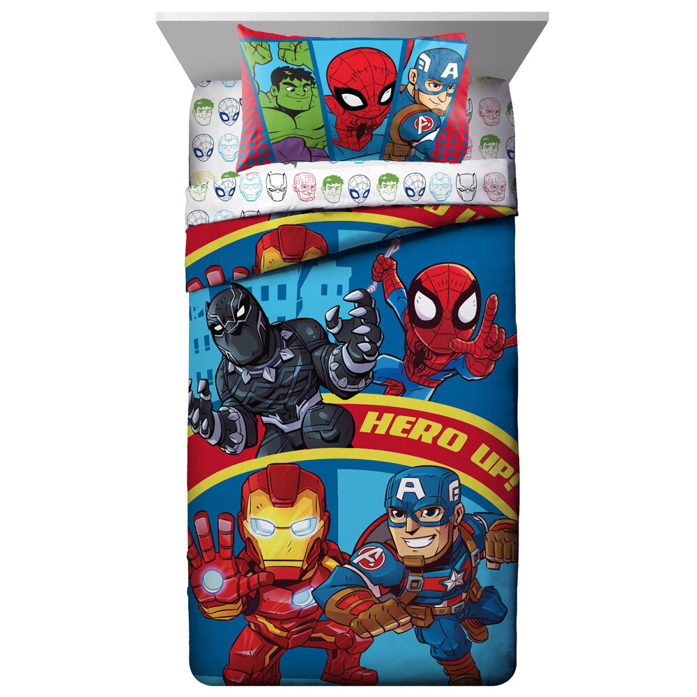 Marvel Super Hero Adventures Double Team 4 Piece Toddler Bedding Set Reviews Wayfair