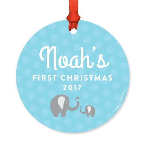 baby elephant christmas ornament