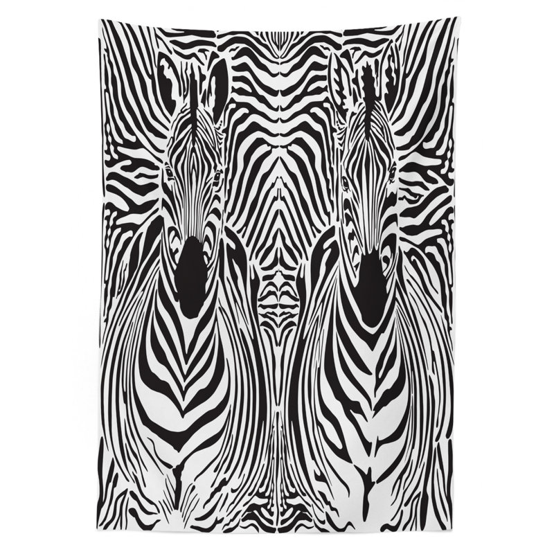 East Urban Home Ambesonne Zebra Print Tablecloth Illustration