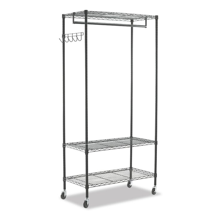 Alera Wire Shelving Series Rolling Clothes Rack & Reviews | Wayfair