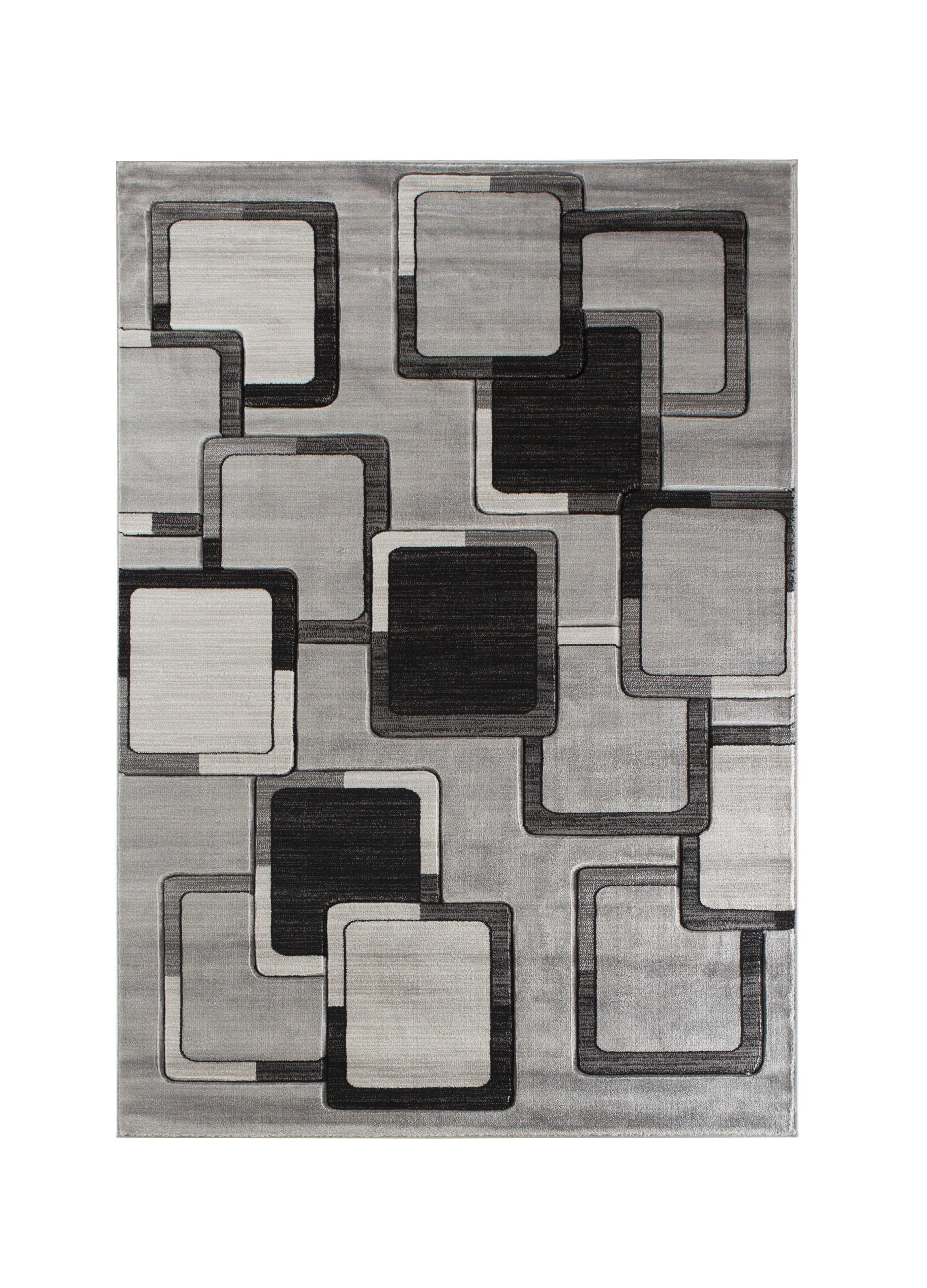 Wrought Studio Adonia Geometric Gray Black Area Rug Wayfair