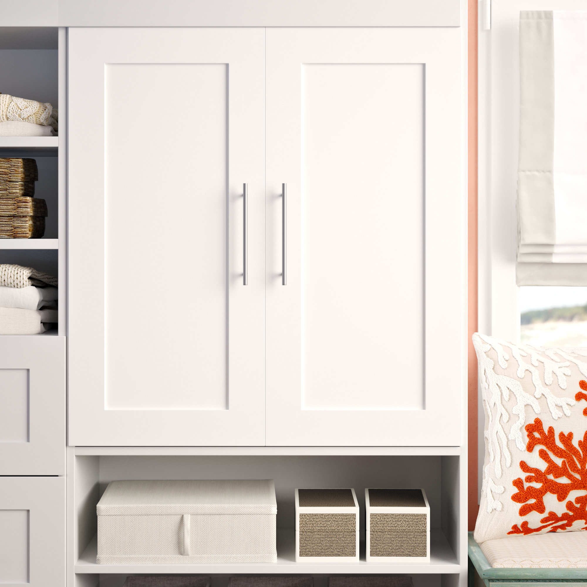 Beachcrest Home Navarro 35 4 W 2 Door Set For Storage Unit