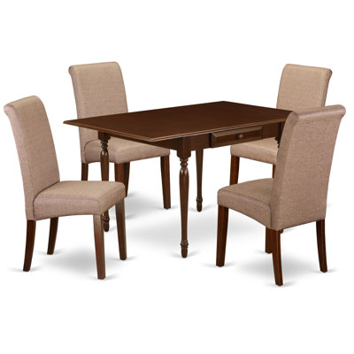 Ophelia Co Aquinnah Drop Leaf Solid Wood Dining Set Ophelia Co Pieces In Set 5 Pieces Table Color Mahogany Chair Color Brown From Wayfair North America Daily Mail