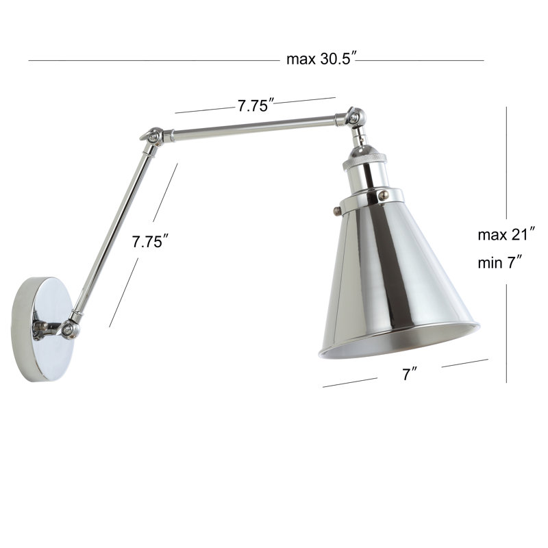 Longs Tides Kimberly Adjule Metal 1 Light Armed Sconce Longs Tides Kimberly Adjule