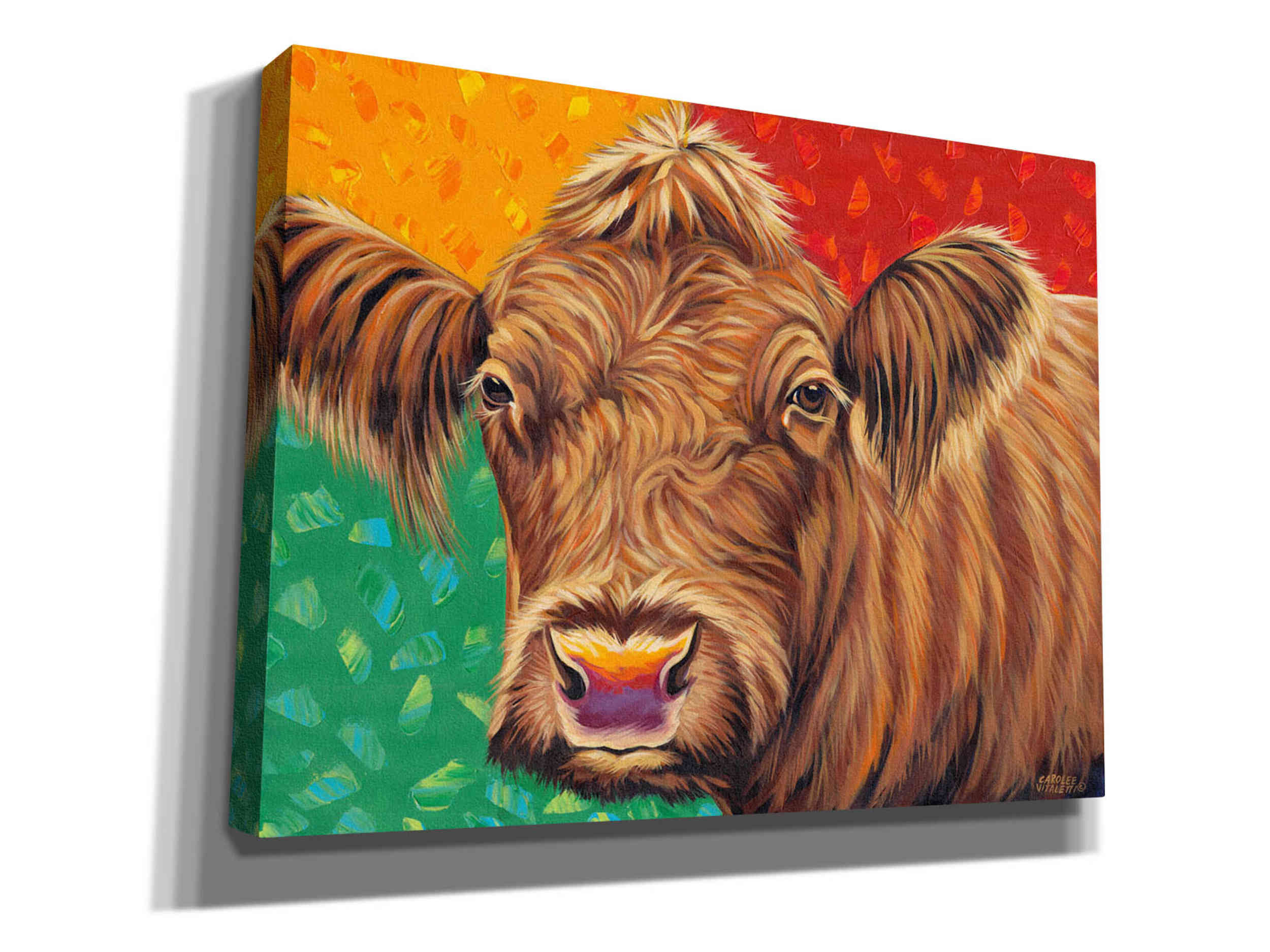 Epic Graffiti Colorful Country Cows II by - Wrapped Canvas Graphic Art ...