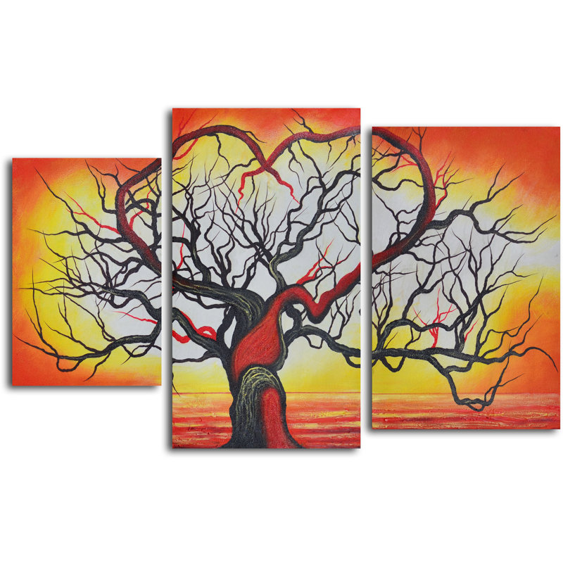 My Art Outlet The Love Of Trees 3 Piece Painting On Wrapped Canvas Set Wayfair
