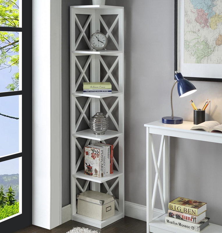 Beachcrest Home Stoneford Corner Unit Bookcase Reviews Wayfair Stoneford Corner Unit Bookcase