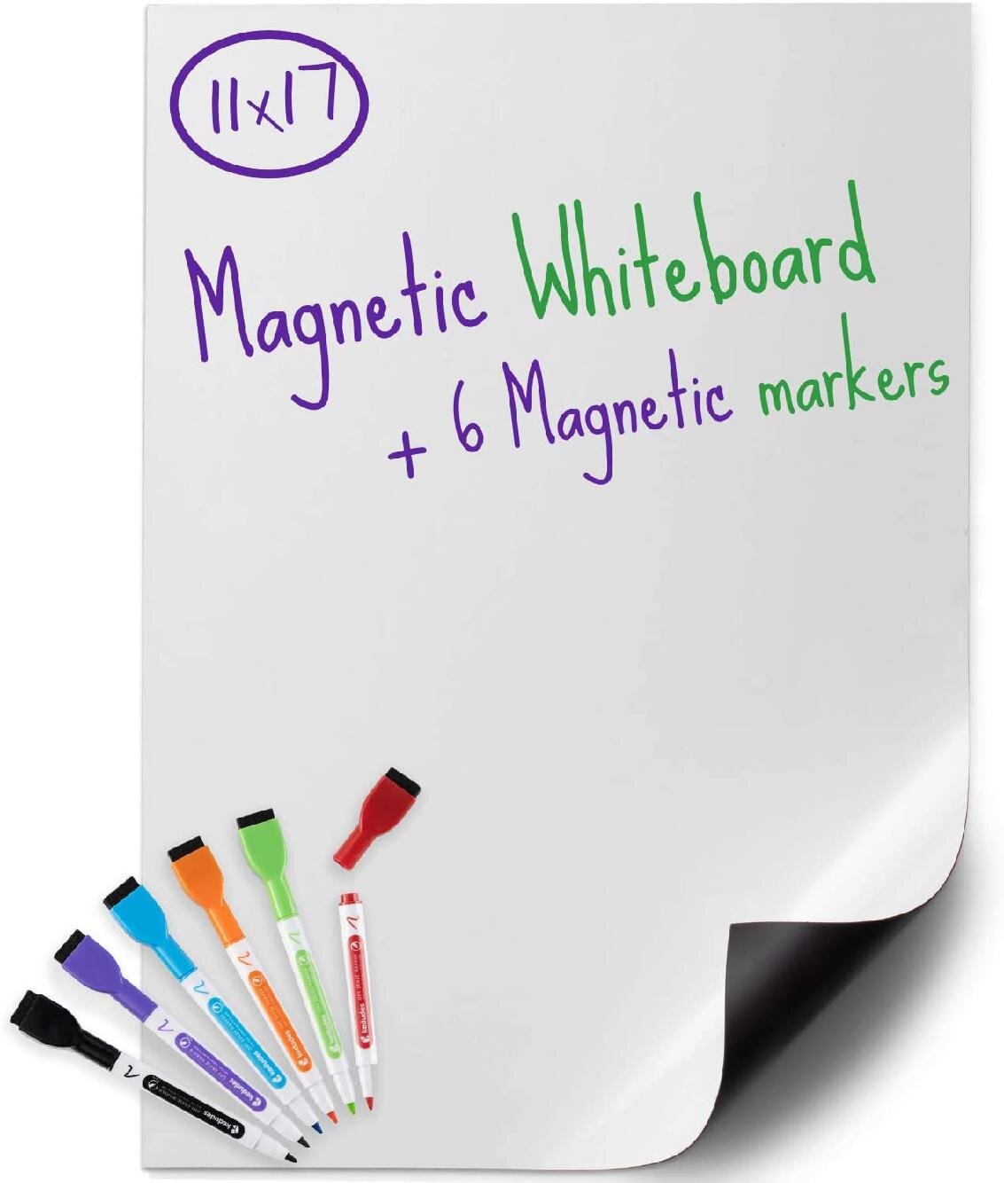 17"x12" Dry Erase Magnetic Refrigerator Flexible Blank White Board Message Plan 