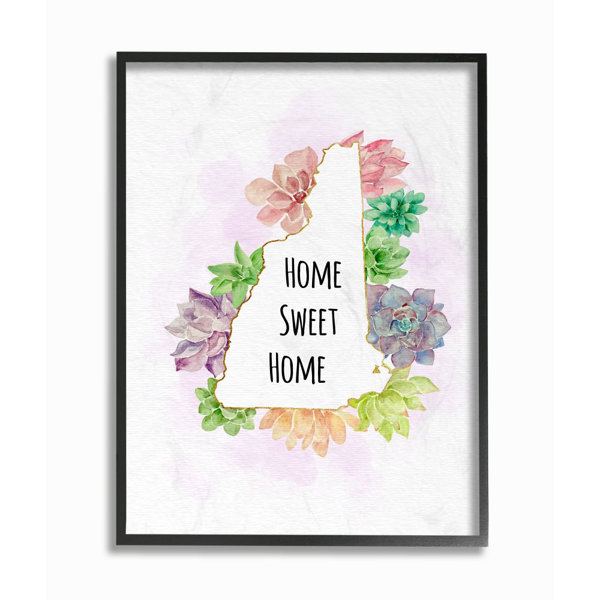 Gracie Oaks New Hampshire State Home Sweet Home Succulent