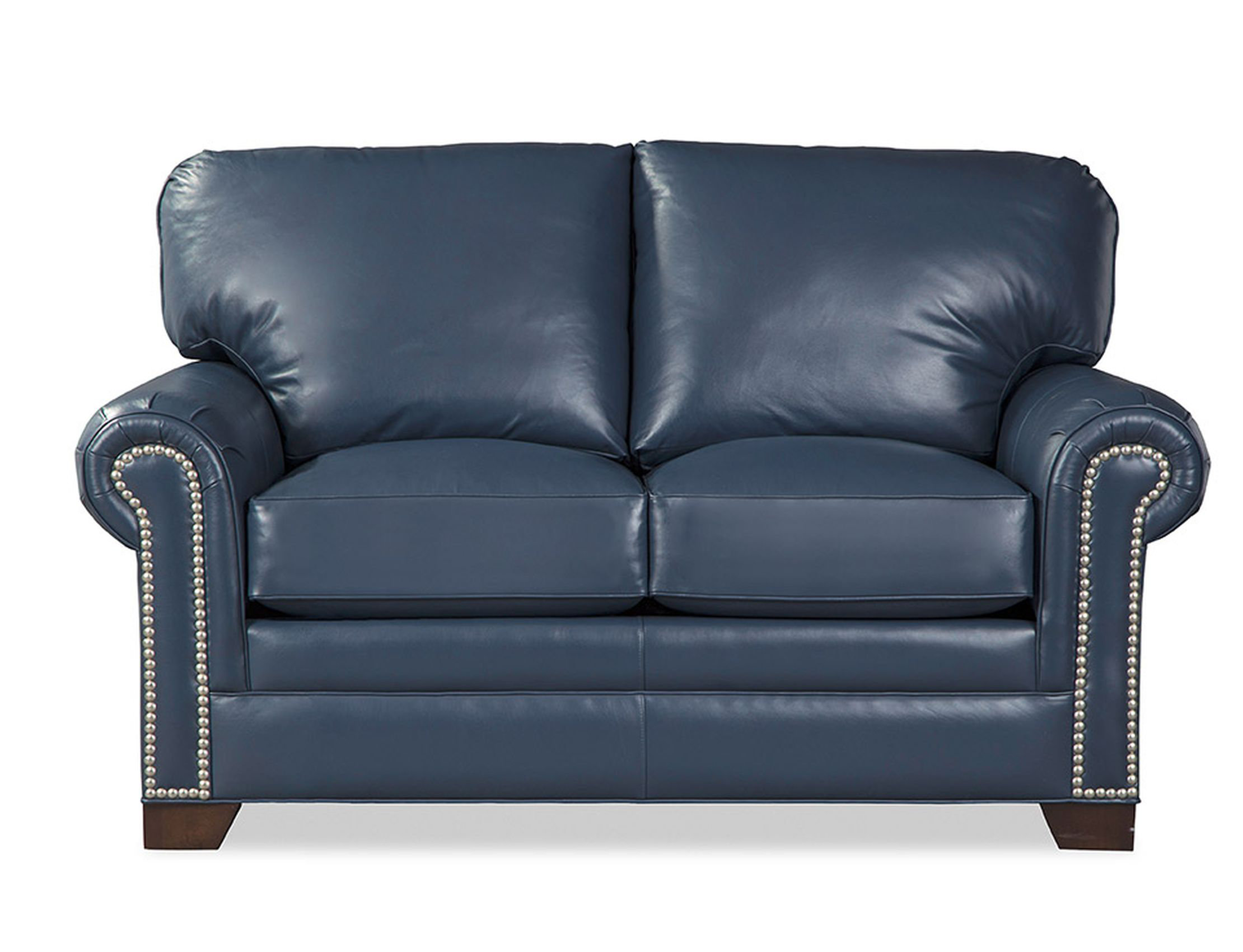 wayfair blue leather sofa