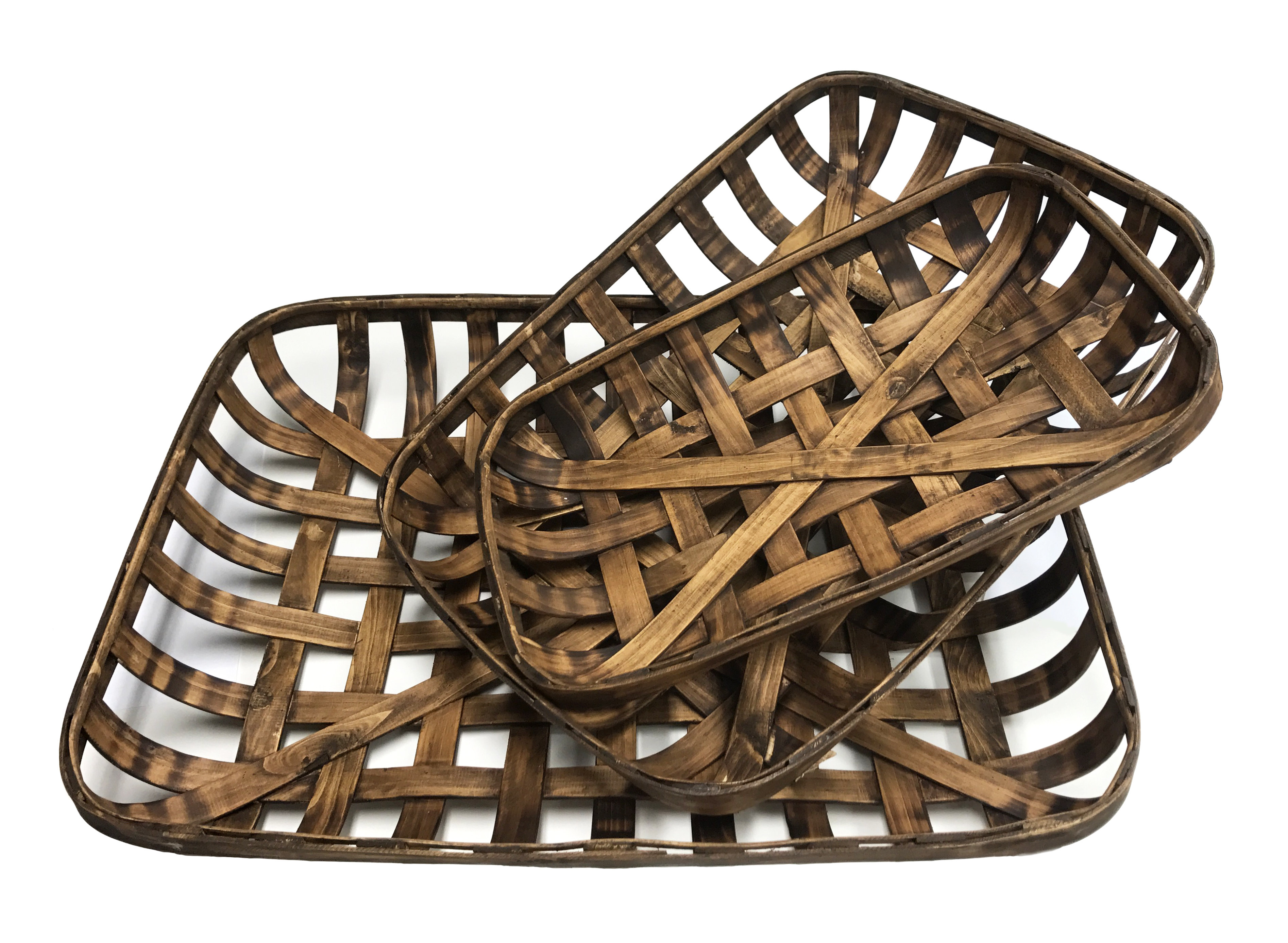 Gracie Oaks 3 Piece Split Bamboo Tobacco Basket Set Reviews Wayfair