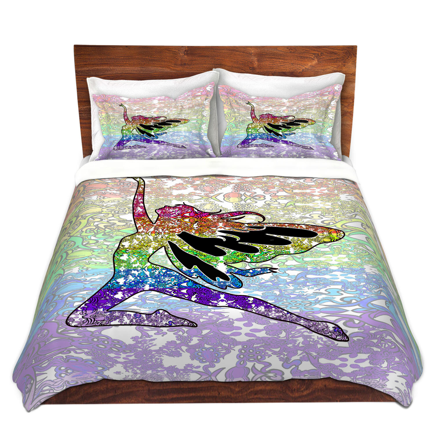 East Urban Home Fairy Come Fly Rainbow Duvet Cover Set Wayfair