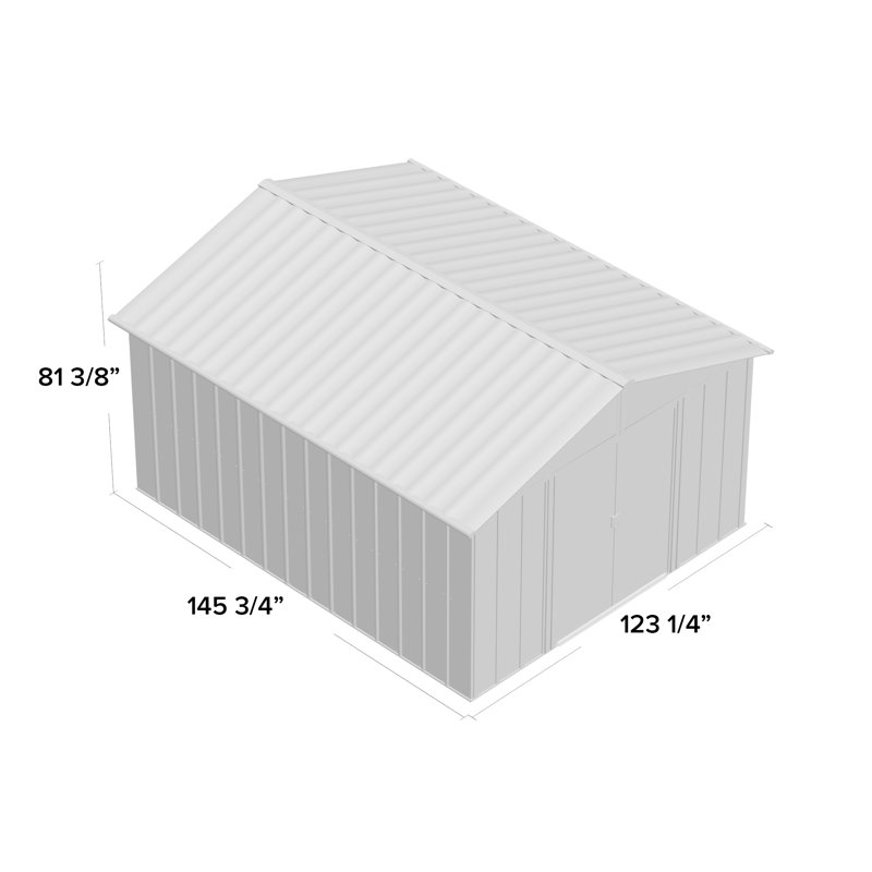 Arrow Arlington 10 Ft W X 12 Ft D Metal Storage Shed Reviews Wayfair
