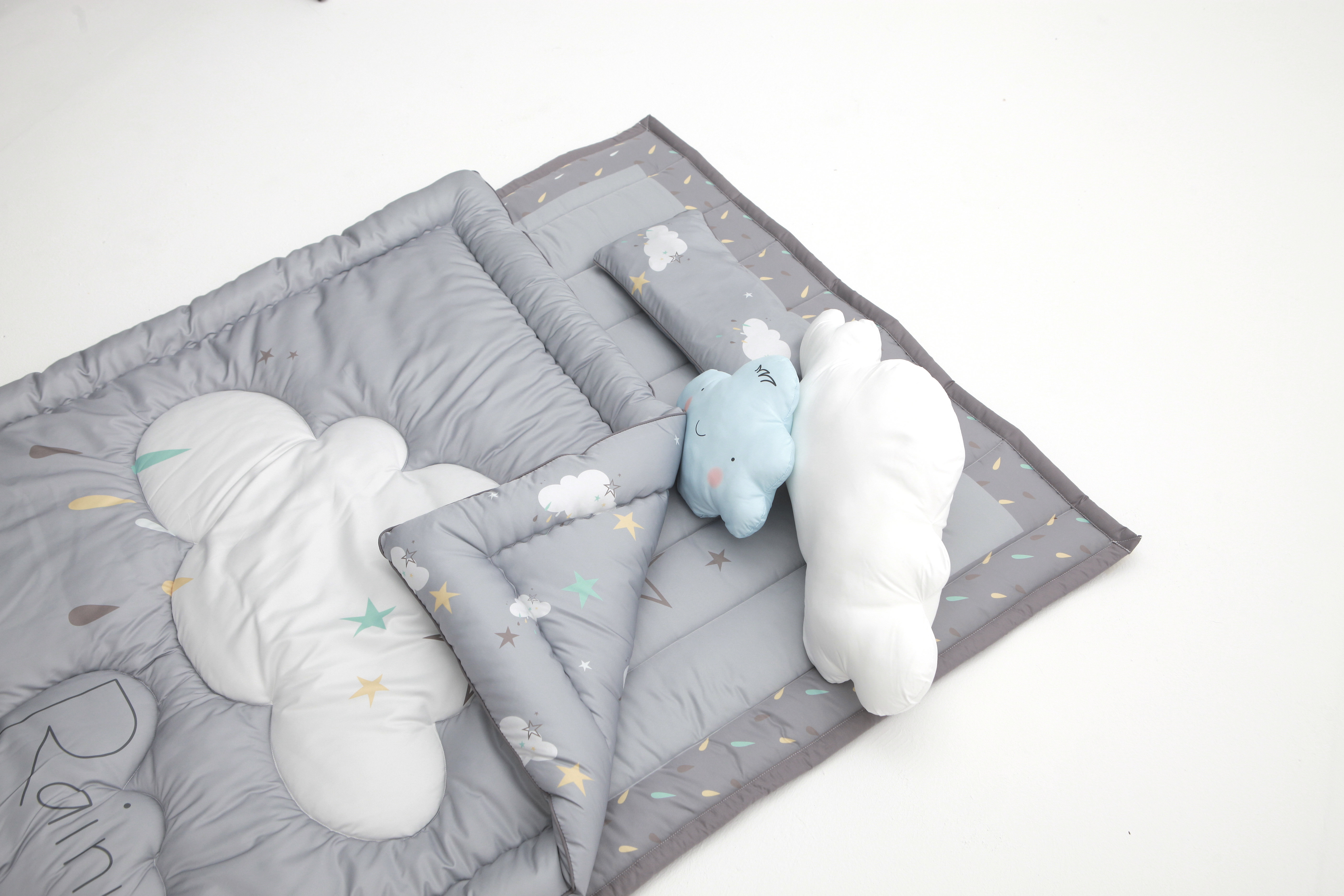 grey cloud cot bedding