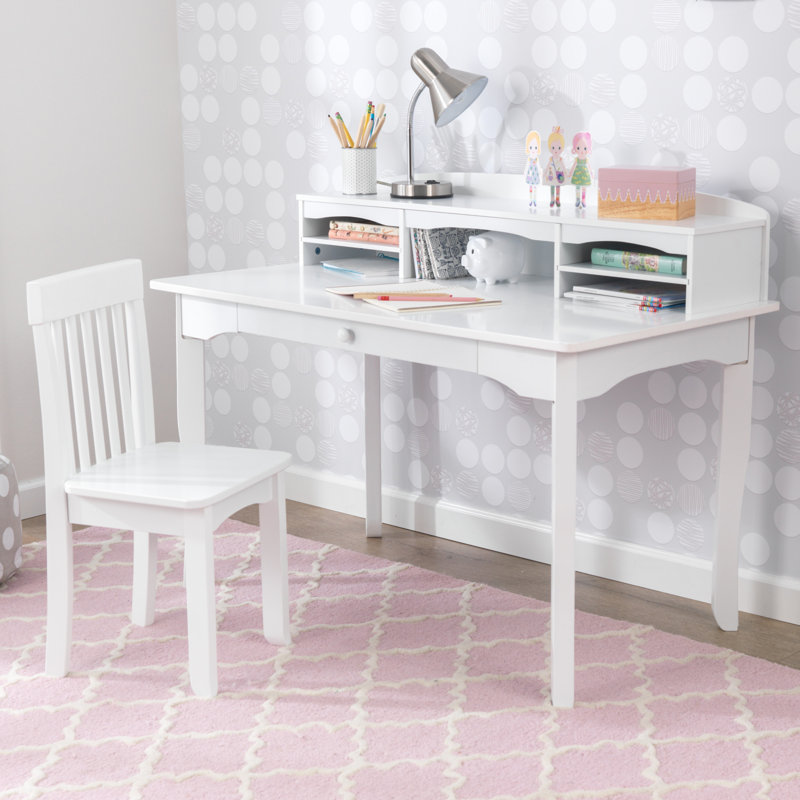 Kidkraft Avalon Kids Writing Desk With Hutch And Chair Set