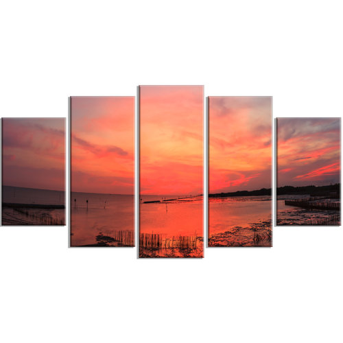 Get Sunset beach toile art mural Free HD