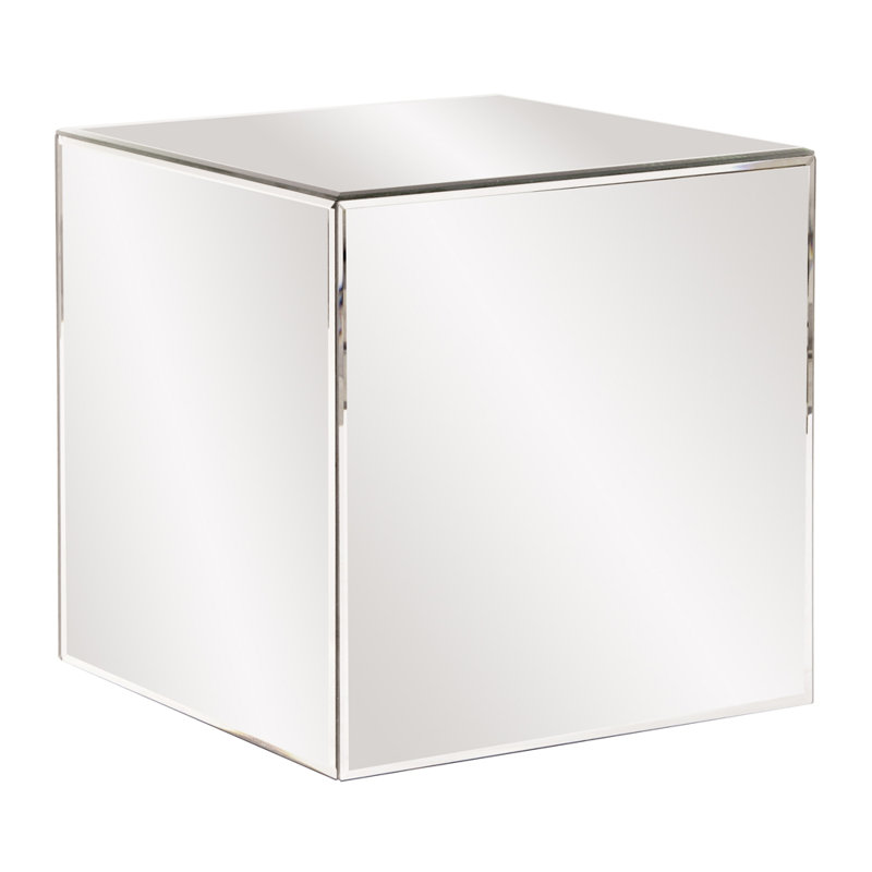 Natoli Block End Table Color: Mirrored