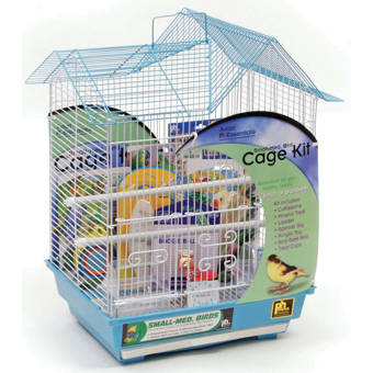 Prevue Hendryx Double Roof Parakeet Bird Starter Kit