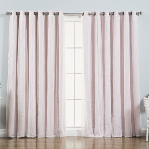 Mix and Match Polka Dots Blackout Thermal Grommet Single Curtain Panel