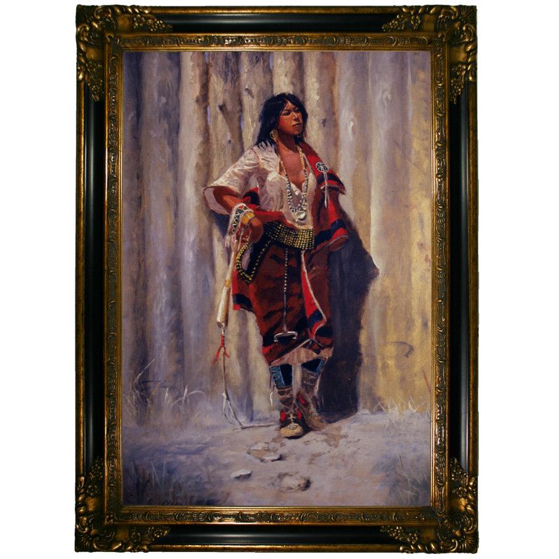 Astoria Grand Indian Maid At Stockade Framed Graphic Art Print