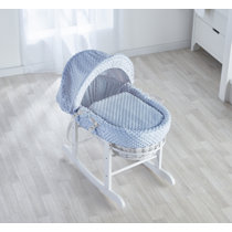 blue moses basket bedding