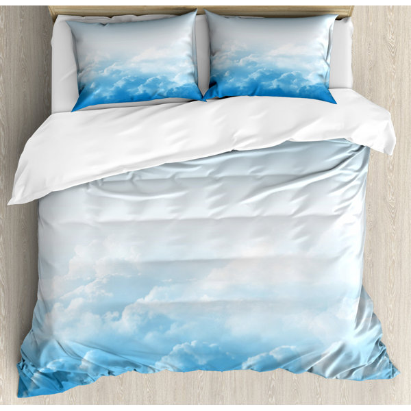 East Urban Home Ambesonne Clouds Duvet Cover Set Fluffy Clouds