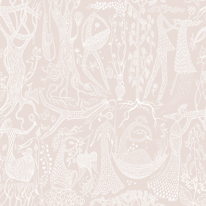 Nila Folk 33 X 21 Smooth Wallpaper Roll Reviews Allmodern