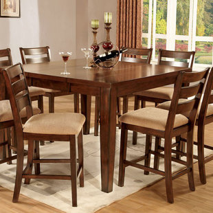 Dell 9 Piece Counter Height Drop Leaf Dining Set by