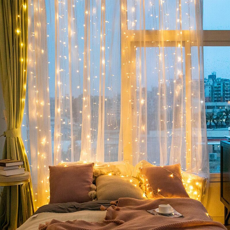 Window 320 light string lighting to create perfect Christmas night