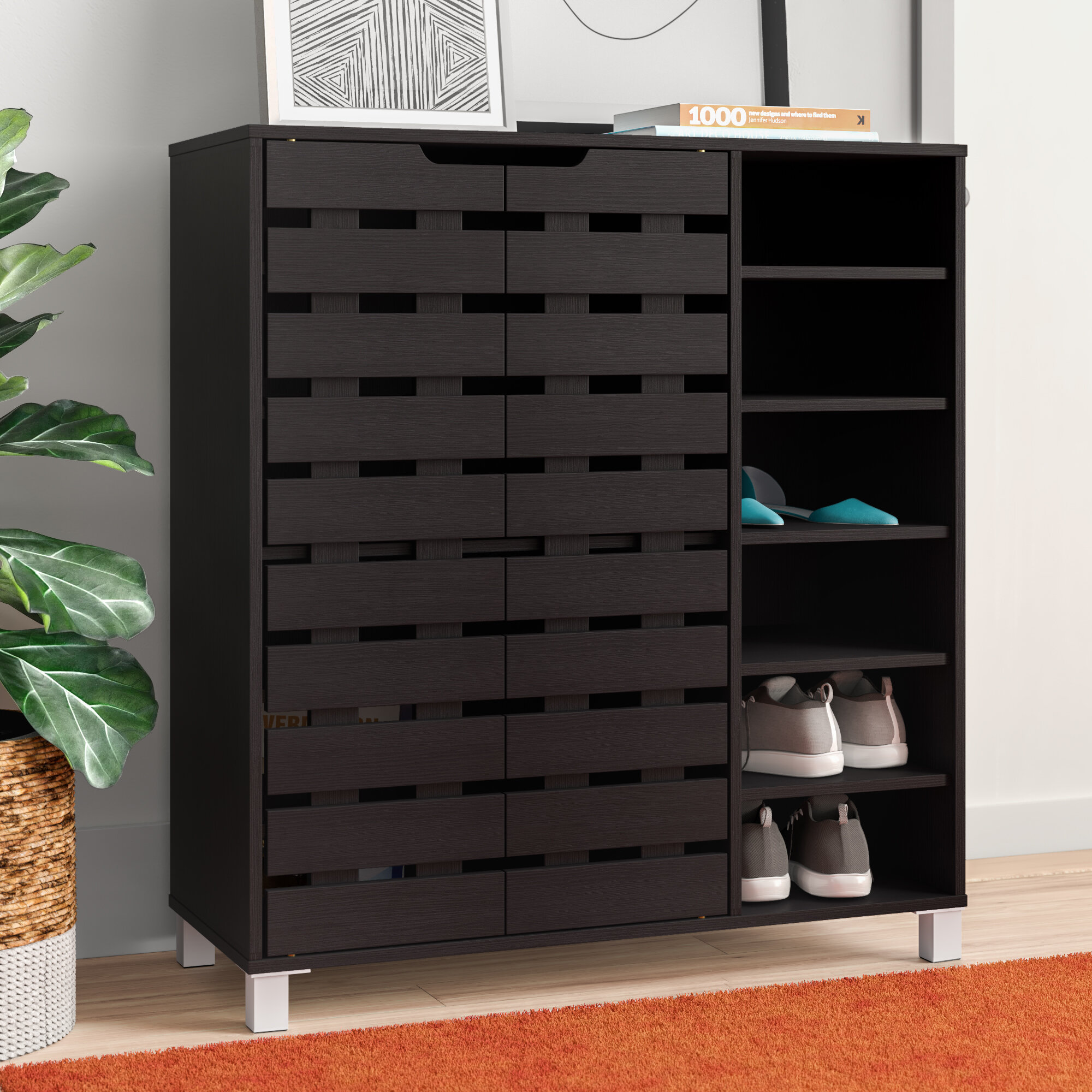Zipcode Design 24 Pair Shoe Storage Cabinet Reviews Wayfair