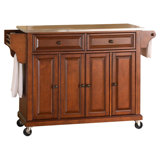 Hedon Kitchen Island with Stainless Steel Top by Three Posts
