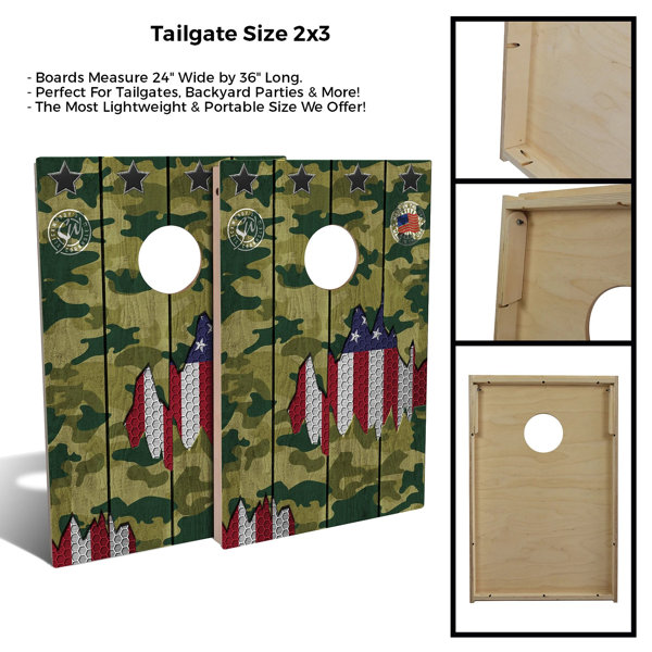 Jeu De Cornhole (bean Bag) - 2 Planches En Bois 1,2x0,6 M, 8 Sacs De Maïs, étui Transport - Pour Jardin, Fêtes, événements Extérieurs