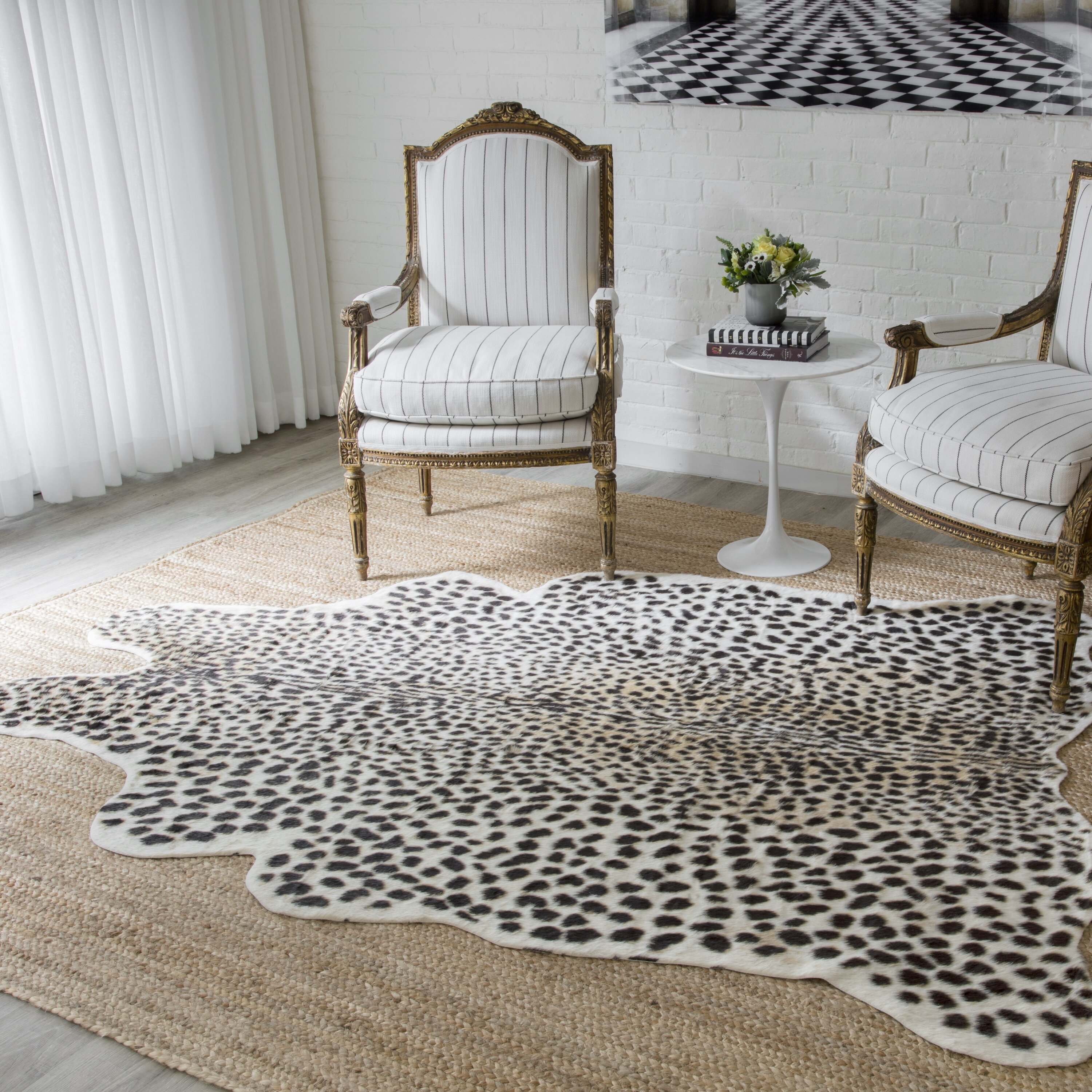 Download Erin Gates By Momeni Acadia Animal Print Faux Cowhide Black White Brown Area Rug Reviews Wayfair