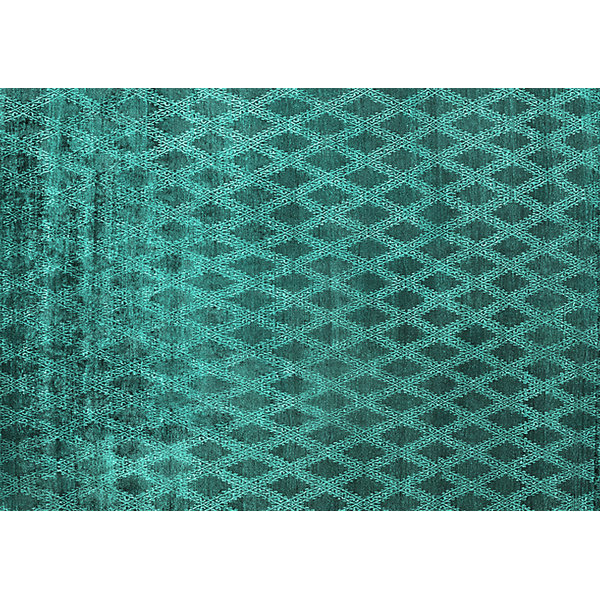 Union Rustic Jaterria Teal Machine Washable Rug | Wayfair