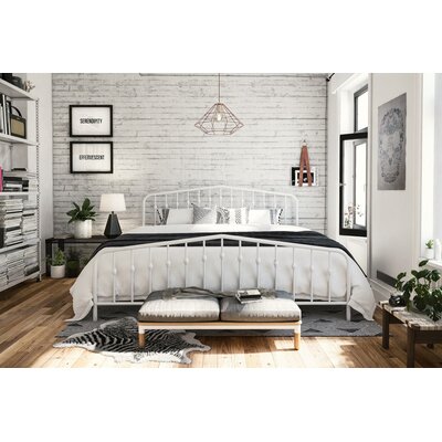 Novogratz Bushwick Platform Bed Size King Color White