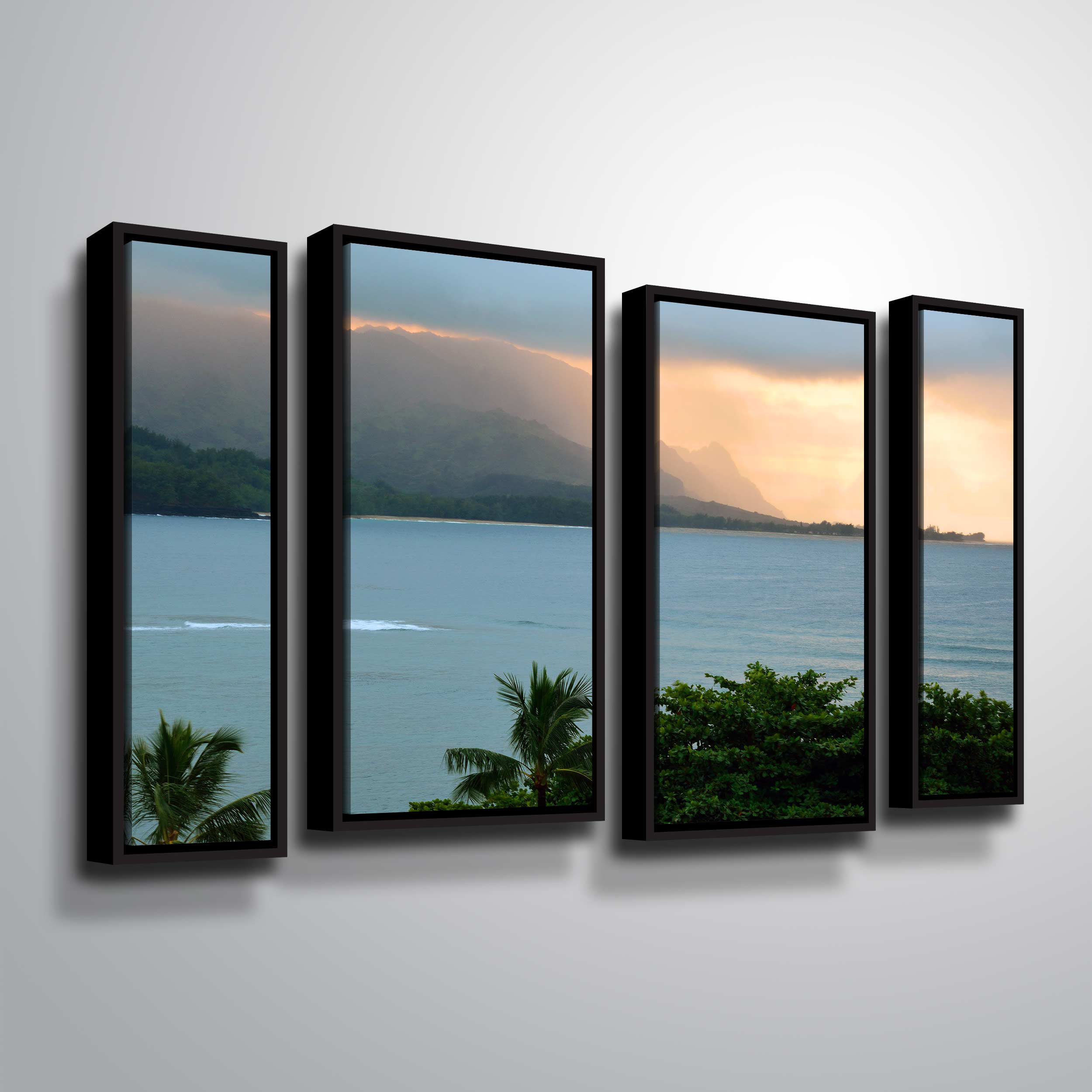 ArtWall 3-Piece Cody Yorks Chicago Floater Framed Canvas Set 36 by 54-Inch