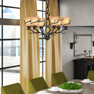Go to store & view more images Easton 6-Light Shaded Chandelier by Loon Peak