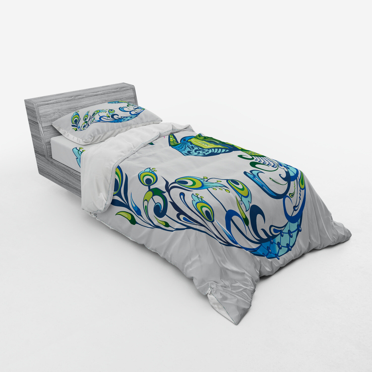 East Urban Home Peacock Fashion Curvy Tropical Summer Blossom