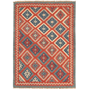 Blue Tribal Rug Wayfair Rubina Burnt Brick Medium Blue Tribal Area Rug