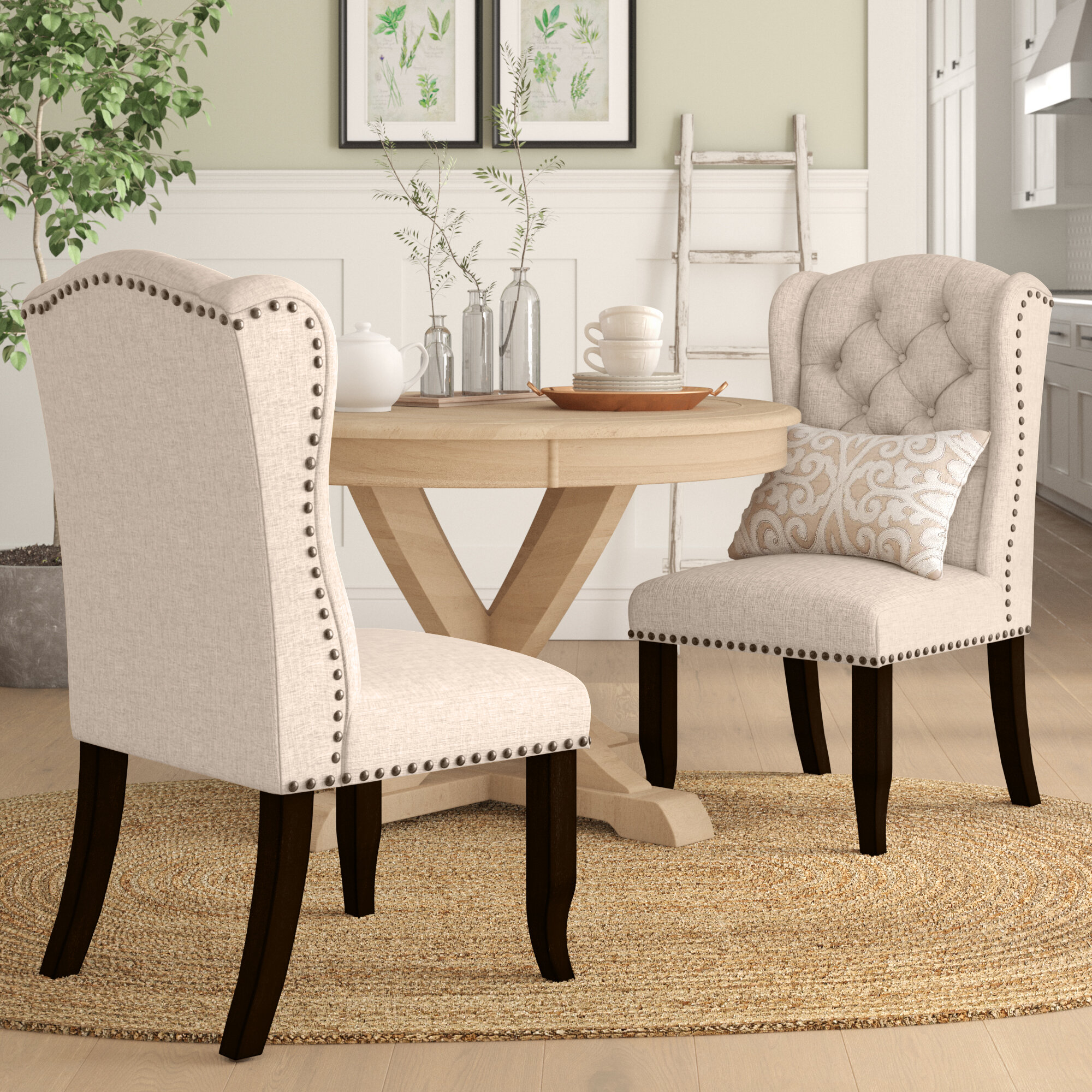 Tufted Wingback Kitchen Dining Chairs You Ll Love In 2021 Wayfair