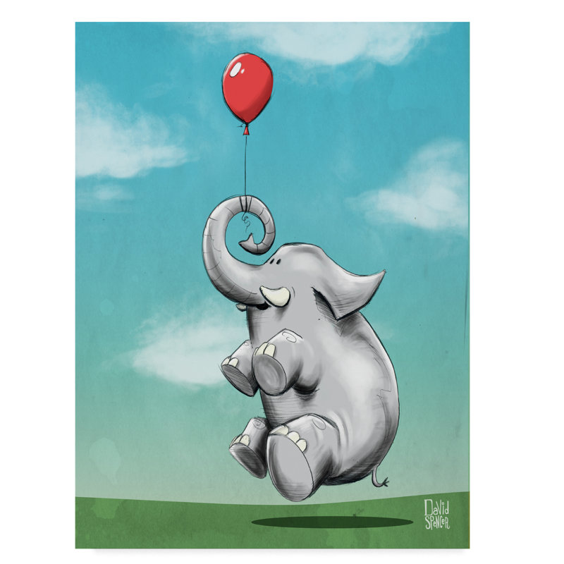 East Urban Home Dream Big Elephant Acrylic Painting Print On