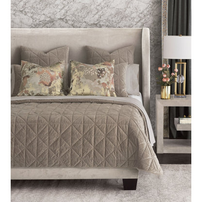 Simple&Opulence 3pcs Bedspreads Velvet Lavish Design with Brushed Coverlet set 